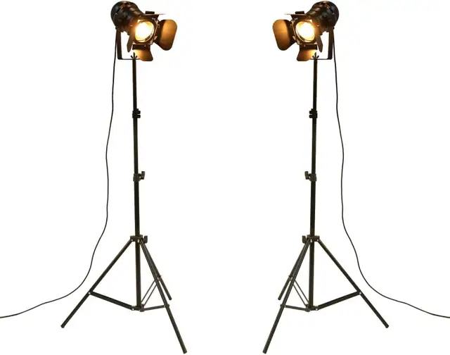 NEW Industrial Vintage Black Adjustable Tripod Floor Lamp in Indoor Lighting & Fans in Markham / York Region - Image 2