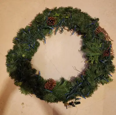 Christmas wreath light for outdoor & indoor decoration, View more