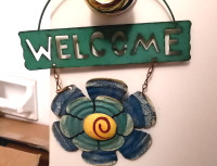 VINTAGE METAL "WELCOME" HANGING SIGN