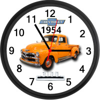 1954 Chevrolet 3100 Pickup (Omaha Orange) Custom Wall Clock New