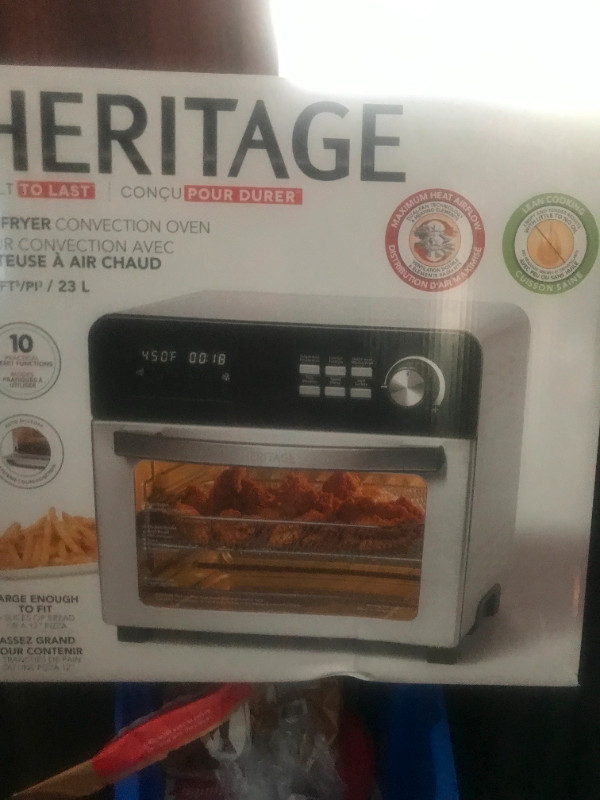 Four convection  HERITAGE AIR FRYER 1700 w dans Grille-pain et fours  à Sherbrooke - Image 2