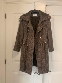 Coat Calvin Klein, size 10, brown/beige colour