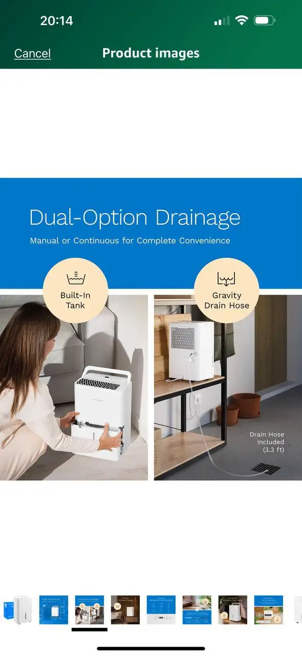 hOmeLabs 8 Pint Wi-Fi Dehumidifier – OPEN BOX  in Heaters, Humidifiers & Dehumidifiers in Kitchener / Waterloo - Image 8