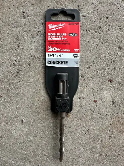 Milwaukee Tool 1/4 x 4 2-Cutter SDS PLUS Carbide Tip, View more