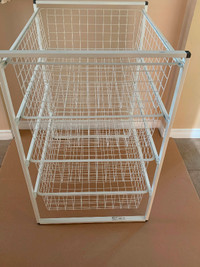 Wire Basket Storage Unit : 4 drawers : Like NEW