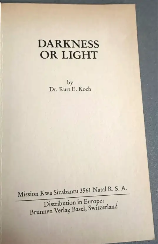 DARKNESS OR LIGHT paperback by Kurt E. Koch 1970 Religion-Occult63611957940995121