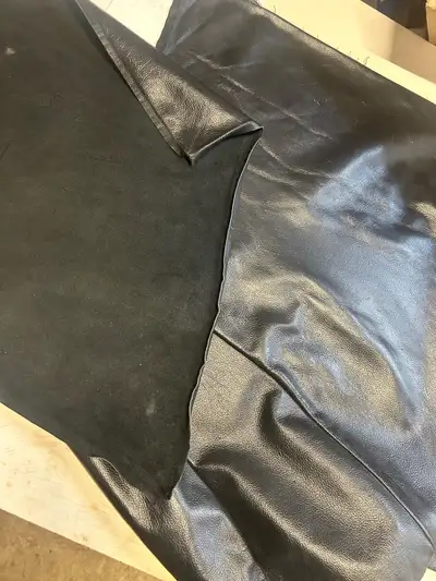 Genuine Black Leather Hide, View more