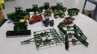 Qty of Metal John Deere Tractors, Farm Toys