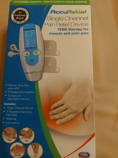 PAIN RELIEF DEVICE. ACCURELIEF. SINGLE CHANNEL. TENS THERAPY, View more