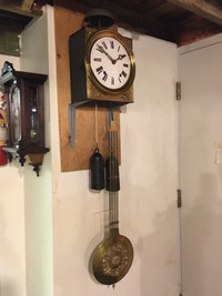 French morbier wall clock,  