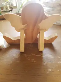 2 wooden craft angels to paint