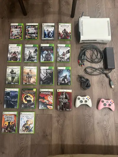 Xbox 360 Bundle – Console, 2 Controllers, 18 Games, View more