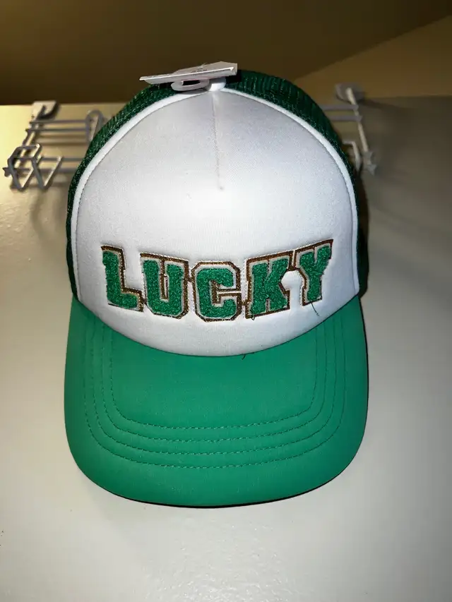 Lucky Green & White Trucker Hat - New with Tags63749433771777120