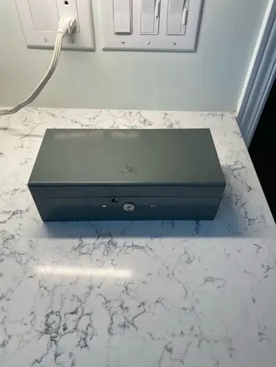 Vintage metal cash box..$25.00, View more