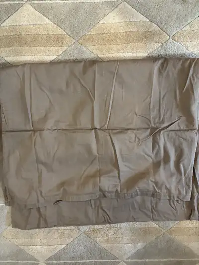 1 - IKEA FLAT SHEET - TWIN SIZE RETIRED VILA STYLE EARTHY BROWN COLOR FITS TWIN BEDS Length: 264 cm...