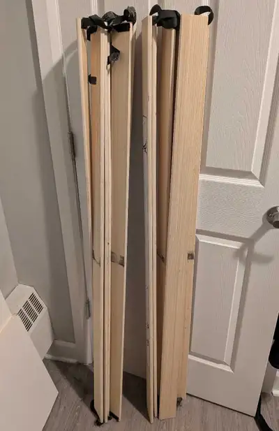 Spare wooden bed slats from an Amazon Basics metal queen bed frame Velcro needs replacing Great for...