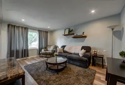Main floor apartment available in a detached house with parking for 2 and fenced yard. The house is...