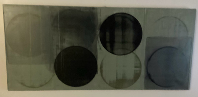 GORDON WIENS  ‘ Vestige ‘/ Grey & Black acrylic on canvas -50% in Arts & Collectibles in Kawartha Lakes - Image 2