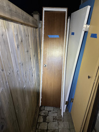 Brown Door with Frame - (80" X 18")
