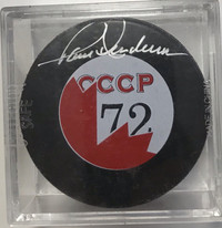 Paul Henderson 1972 Canada Russia Puck Autographed