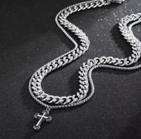 316L Stainless steel cross necklace 