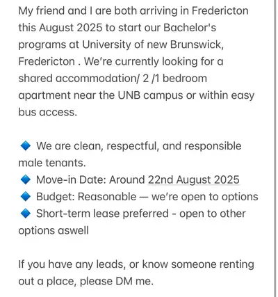 LOOKING FOR RENTAL ACCOMMODATION