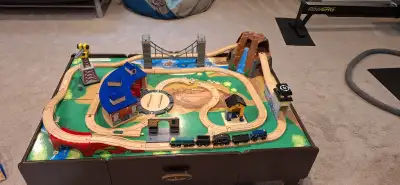 Imaginarium train table with drawers for sale !!! 20$ OBO !!!, View more