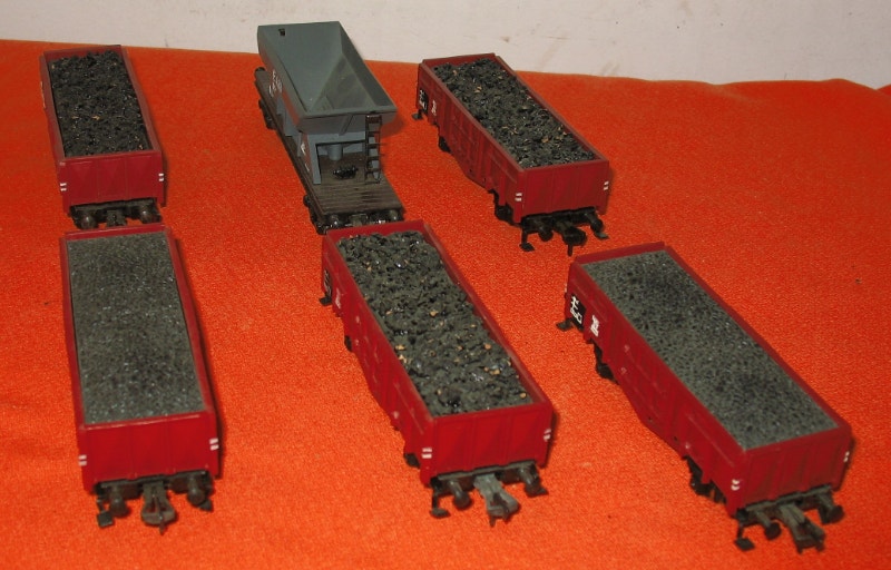HO Scale Train Fleischmann 6 Freight Coal Cars M. In Germany