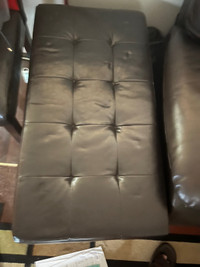 Leather bench/storage
