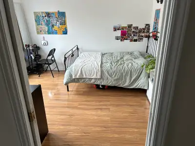 Belle et grande chambre à louer libre en janvier 2026, située au deuxième d’un duplex. La chambre es...