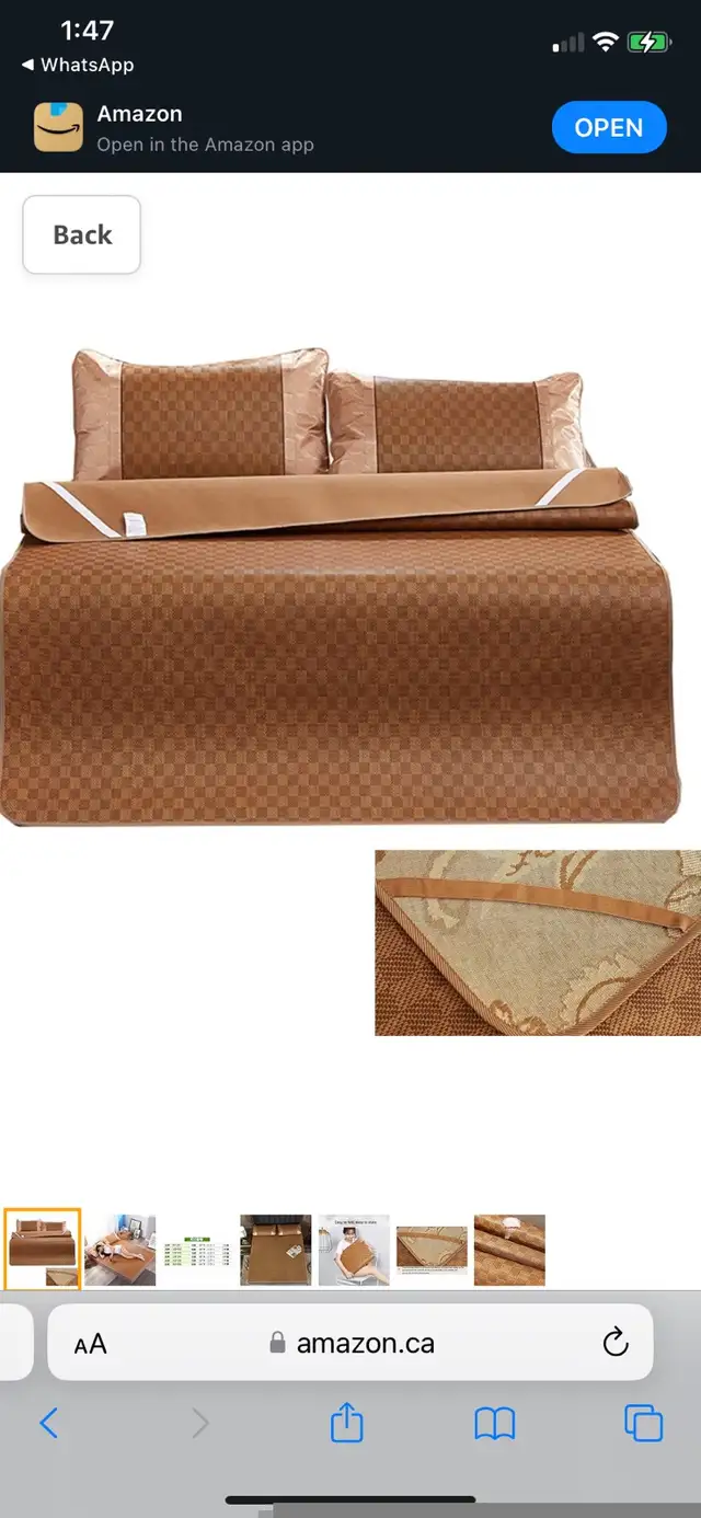 Brand new NYKCPJMW Bamboo Mattress, Summer Sleeping Mat, Bamboo  in Bedding in London - Image 6