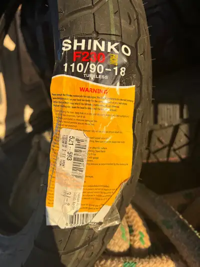 SHINKO F230 110/90-18 Brand new never installed 80$
