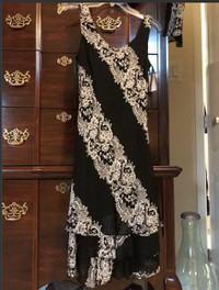 Dress Barn black and white dress sequin work NEW!