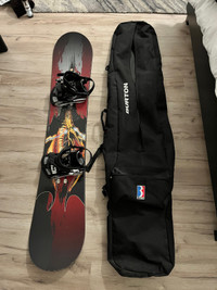 Forum snowboard with Spi bindings