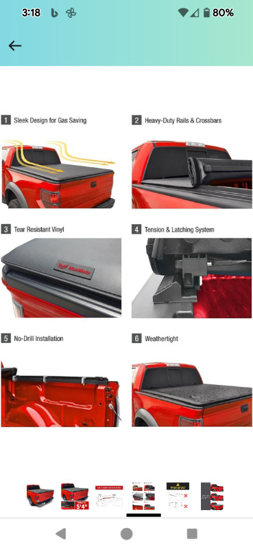 Honda Ridgeline 2018-2024 Roll Up Tonneu Cover / Truck bed cover in Other Parts & Accessories in City of Toronto - Image 2
