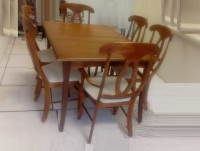 DINING SET - SOLID WOOD Table-6 CHAIRS--from ASHLEY