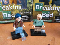 Breaking Bad Lego characters and Bobbleheads