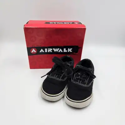 Airwalk Shoes Sneakers Rio Black White Canvas Youth Size 7 Lace, View more