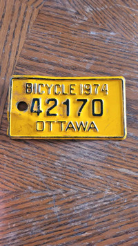 1974 bicycle license plate