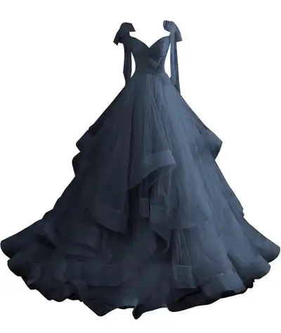 Grad Dress Dark Blue with Bows (Brand New), View more