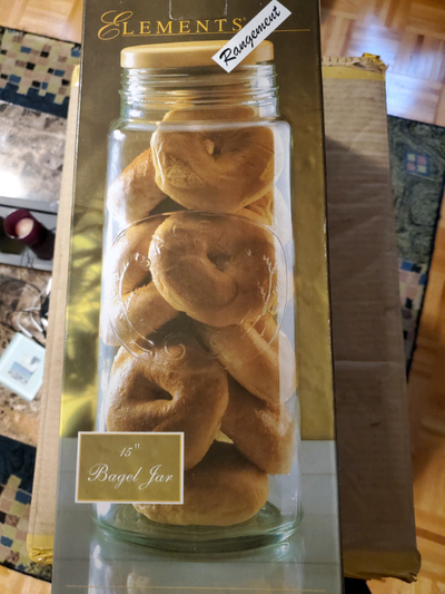Elements 15 inch Bagel/Anything Jar BNIB, View more