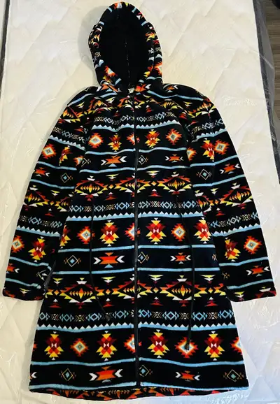 WOMENS SHERPA LONG WINTER COAT WITH HOOD (LARGE), View more