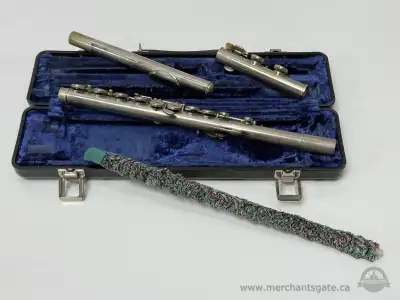 Vintage Artley 17-O Flute with Case Three Piece Design Made in U, View more