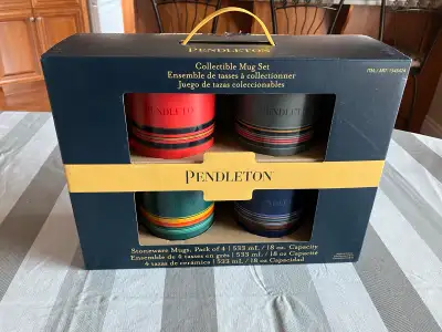 Set of 4 Pendleton Stoneware Mugs, National Park Collection, NOB, View more