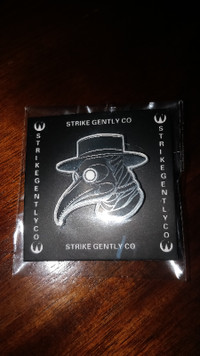 NEW Strike Gently Co Plague Doctor Gold Plated Hard Enamel Pins
