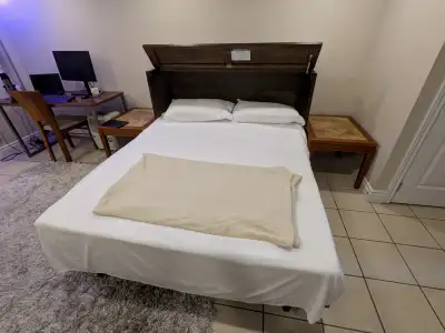 Brand is The Original Sleep Chest which sells for $2,500 before tax Mattress included Easy and quick...