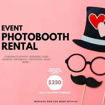 Make your event unforgettable with our interactive self-serve photo booth! Perfect for weddings, bir...