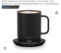 Ember Temperature Control Smart Mug 2, 10 oz, Black, 1.5-hr Batt