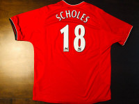 2000-2002 Manchester United Rare Home Jersey - Paul Scholes - XL