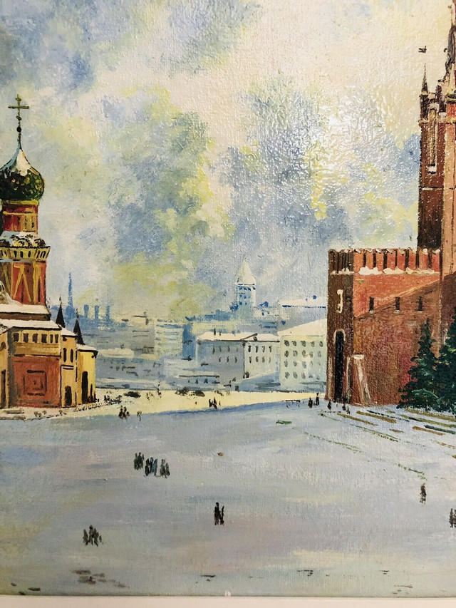 Oil Painting - famous Red Square in Moscow in Arts & Collectibles in Oshawa / Durham Region - Image 4